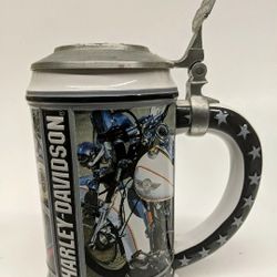 Harley Davidson Beer Stein The American Dream 1998 Lidded Scott Jacobs.