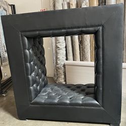 Modern 3D Square Tufted Sofa In Black
