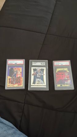 3 graded cards football and basketball