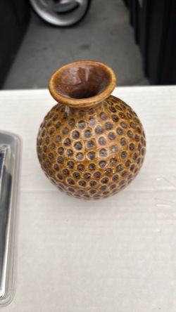 Ceramic Bud Vase with Spotted Glaze