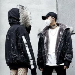 NEW Yugen Theory Splash Pattern Parka Jacket Streetwear Unisex Size Medium