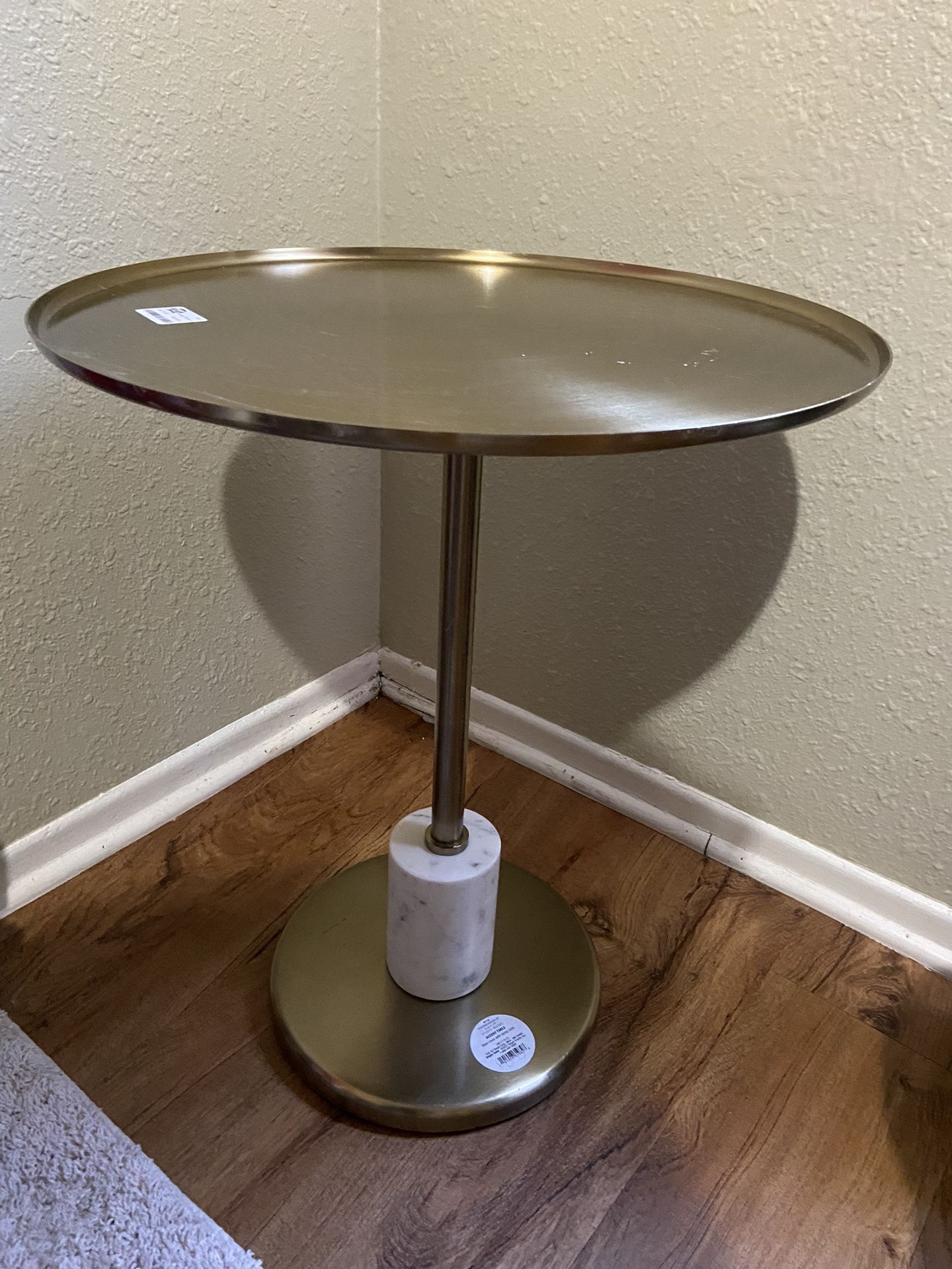 Fielding Pedestal Accent Table Aged Brass - Threshold designed with Studio McGee