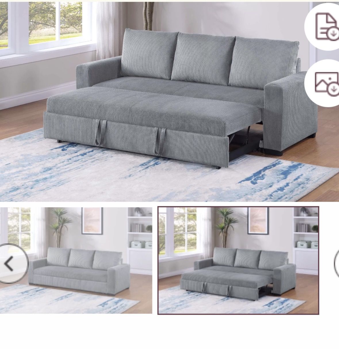 Sofa Pullout Bed 87”x59”