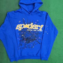 Spider Hoodie Blue/yellow 