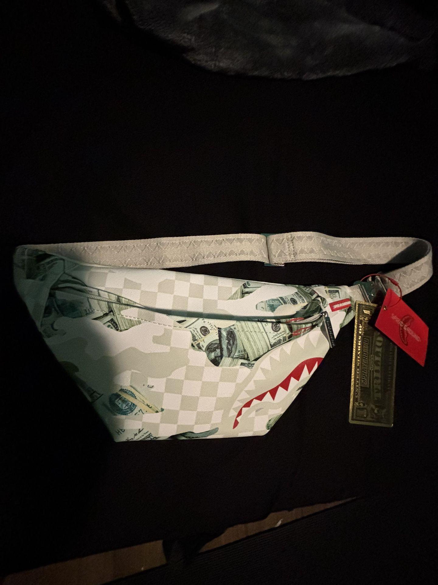 🔥SOLD OUT FOREVER🔥NWT Sprayground FEROCIOU$ SAVVY Crossbody Fanny Bag Money OS