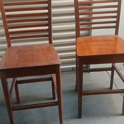 Wooden barstools