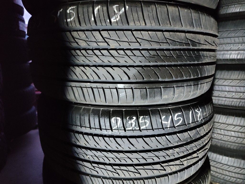 235/45R18 Pair Tires No Wheels Like New 