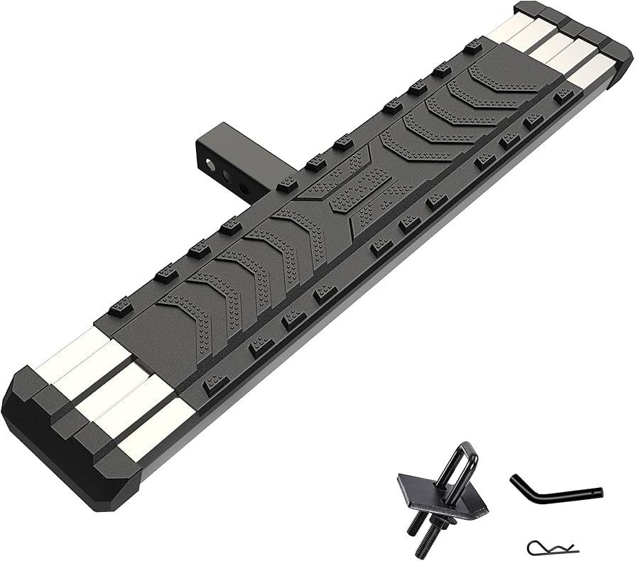 Hitch Mount Bump Step, Stainless Steel Trailer Hitch Step Fit 2-Inch Hitch Receiver, Rear
