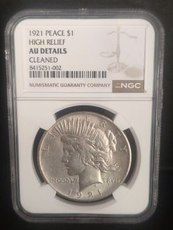 1921 Peace Dollar " High Relief"