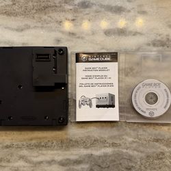 Nintendo GameCube Gameboy Player - Black w/disc - Tested/works