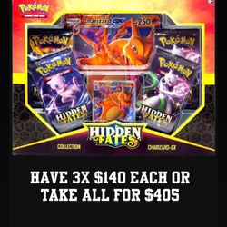 Hidden Fates Charizard Collection Boxes
