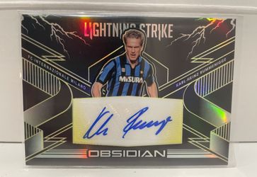2020-21 Obsidian Karl-Heinz Rummenigge Lightning ELECTRIC ETCH YELLOW AUTO 4/5