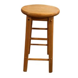 Honey Oak Wood Counter Stool