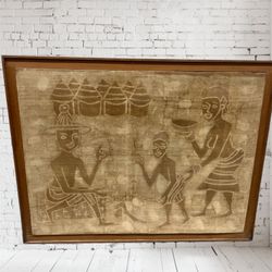 Vintage African Dyed Fabric Texture Ceremonious folk art