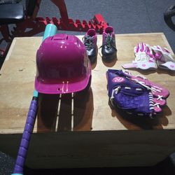Girl Teeball/Baseball Equipment