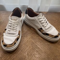 Size 7.5 Cole Haan FUR And Leather Sneakers Women’s Shoes