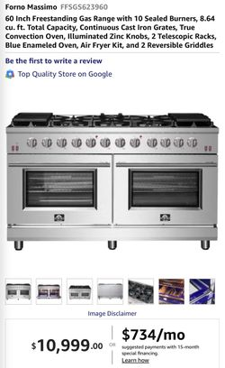 Luxury stove 60in NEW