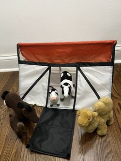 IKEA Minnen Jersey Cow Horse camel Plush Fold Up Fabric Farm Barnyard set