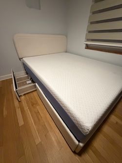 Queen Size Bed + Brand-New Mattress – $350