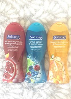 Softsoap liquid bodywash ,3$ each
