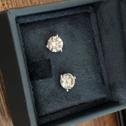 NEW 14k White Gold 2 Carat TW Diamond Earrings