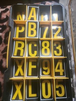 3 NUMBERS  Or 3 LETTERS FOR $2 DOLLARS PICK UP ONLY NO SHIPPING