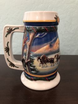 Vintage Budweiser 2000 holiday stein “Holiday in the Mountains”