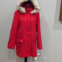 Maison Jules Women's Coat Loving Red Size XL