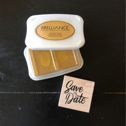 Save The Date Stamp and Gold Ink Pad