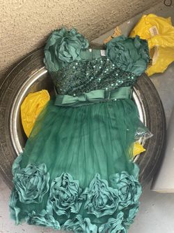 Little Girls Green Dress