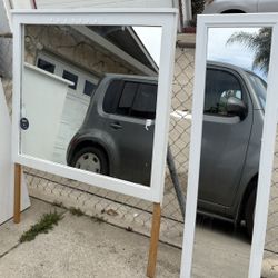 Vanity With Mirror Attachable Mirror Stand Up 