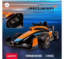 Huffy 12V McLaren Formula 1 Ride-On Car with Remote Control, Ages 3–5, Kids, Orange, One Unit