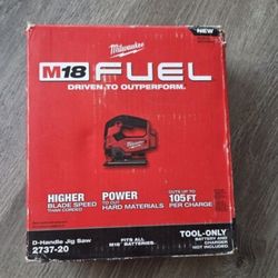 Milwaukee

M18 FUEL 18V
Lithium-lon Brushless
Cordless Jig Saw
(Tool-Only)