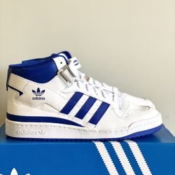 NEW adidas Forum Mid White/Royal Blue Originals Men’s SIZE 11.5