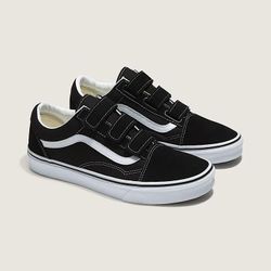 Black & White Velcro Vans Sneakers