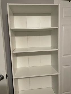 White book case