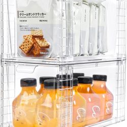 2Pack Large Stackable Storage Drawers,