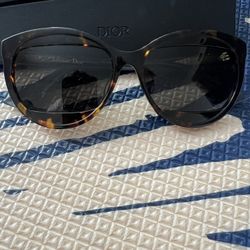 CHRISTIAN DIOR Acetate Mania 2 Round Sunglasses Tortoise