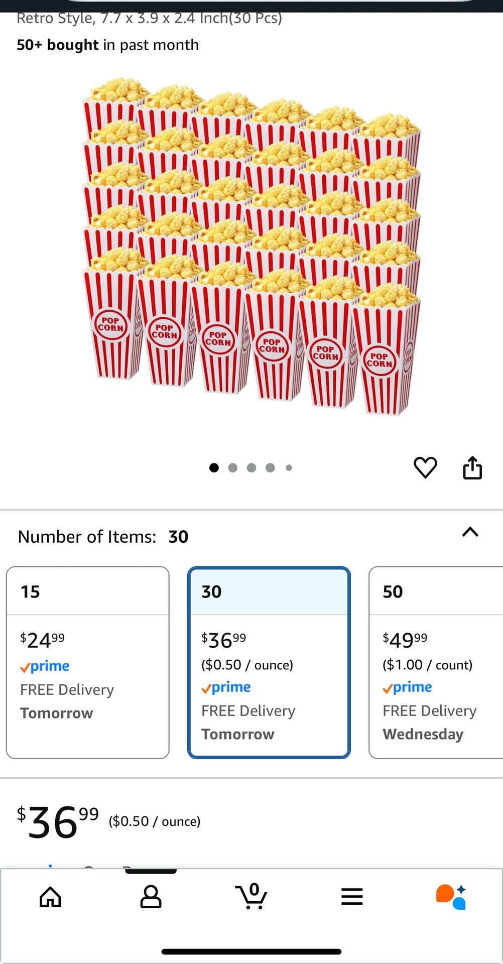 Brand New Plastic Popcorn Boxes