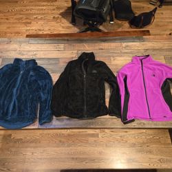 Womens North Face Zip Up Fleece Lot, XS