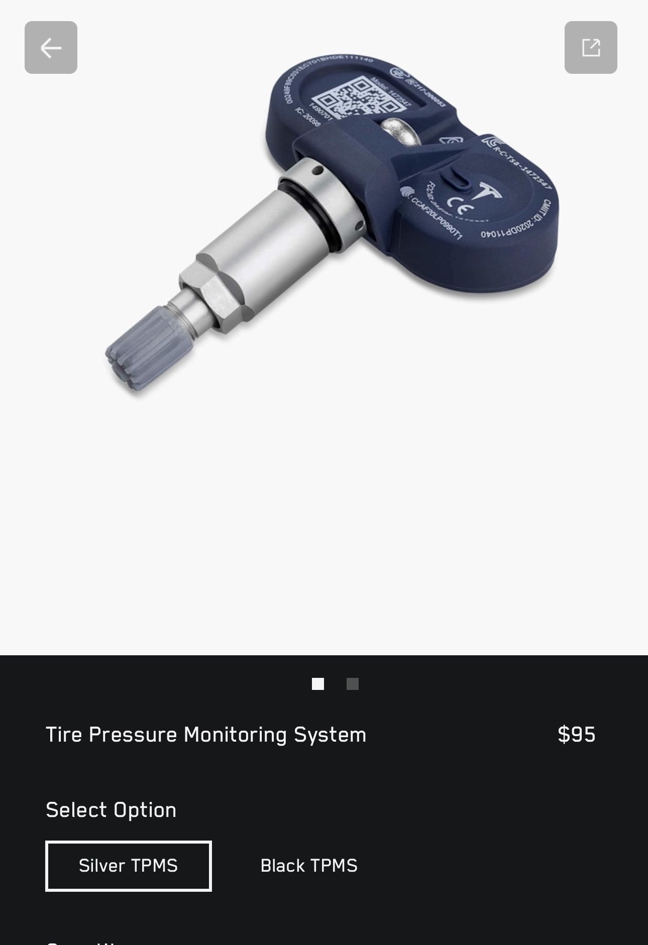 Tire Pressure Monitoring sensor