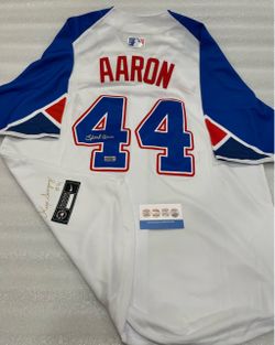 Hank Aaron #44 Signed MLB Baseball Jersey