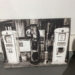 Old Gas Station Wall Art. 
