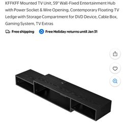 black FLOATING shelf (entertainment System) 