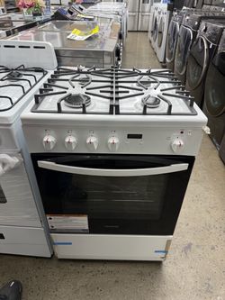 New open box Frigidaire 24 in. 1.9 cu. ft. Slide-In Gas Range with Manual Clean in White