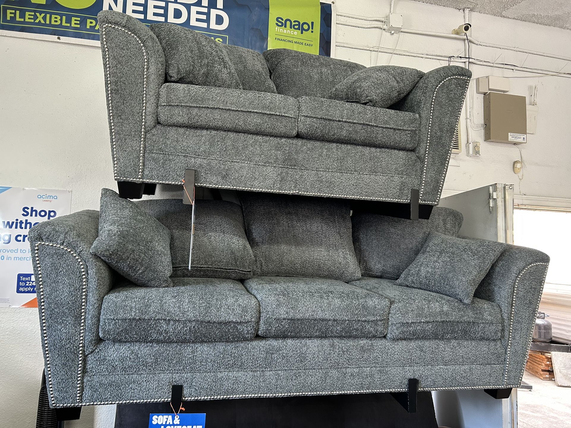 Custom Made Sofa And Loveseat Set Available In Different Fab