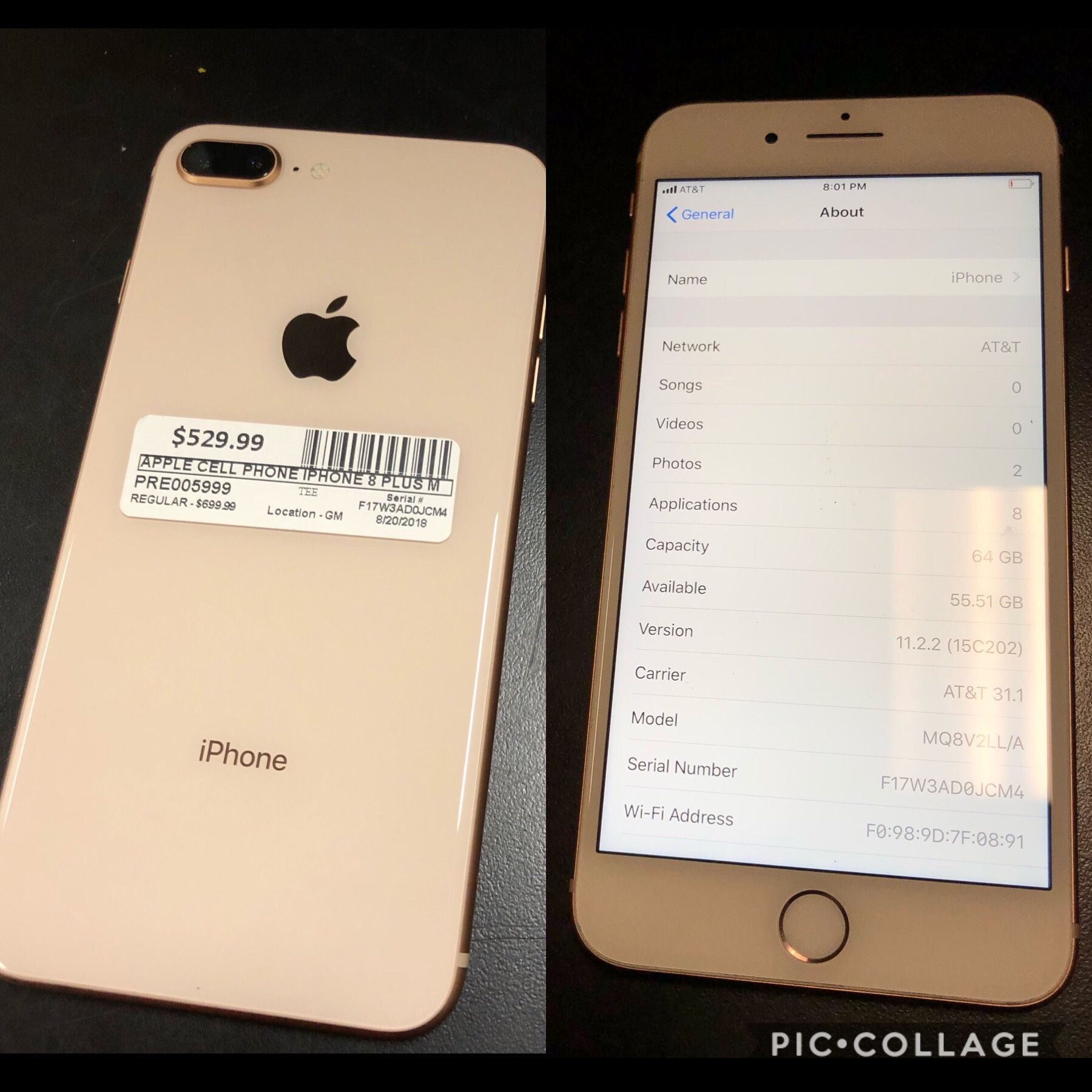 IPhone 8 Plus 64GB AT&T