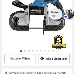 HERCULES 20V Brushless Cordless Deep Cut Band Saw - Tool Only