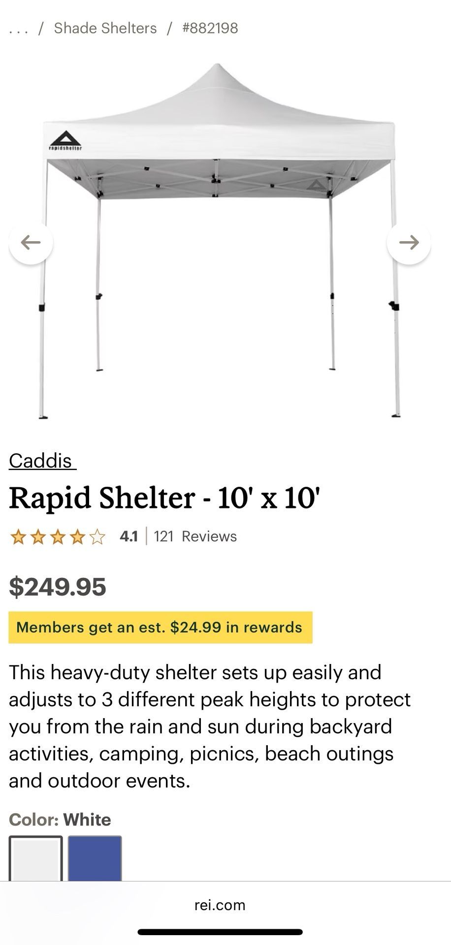Caddis Rapid Sun Shelter Used Once Like New