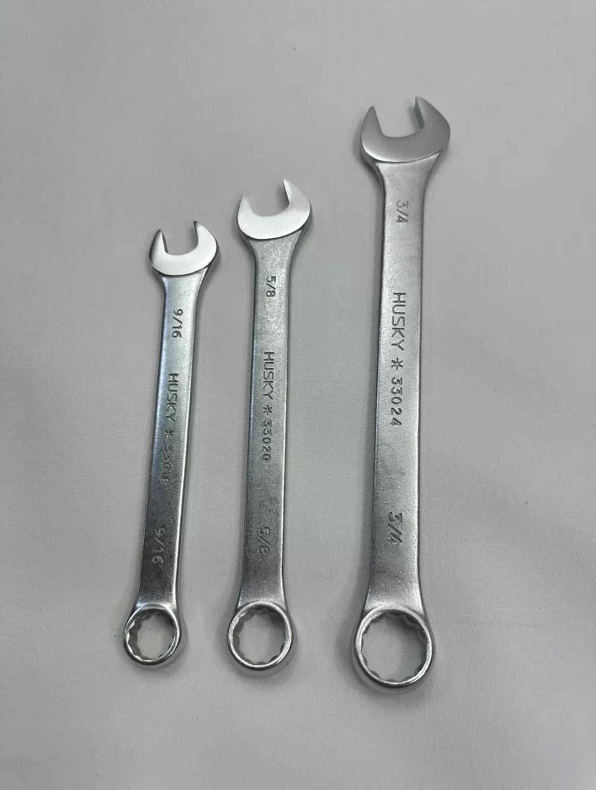HUSKY 12pt Combination Open End Wrenches 9/16 , 5/8, 3/4 Lot Of 3